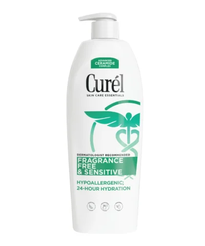 Curél Fragrance Free Moisturizer, Sensitive Skin Body Lotion for Dry Skin, 20 oz